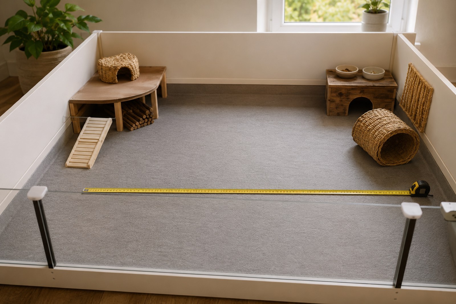 Measuring minimum cage and enclosure sizes for small pets